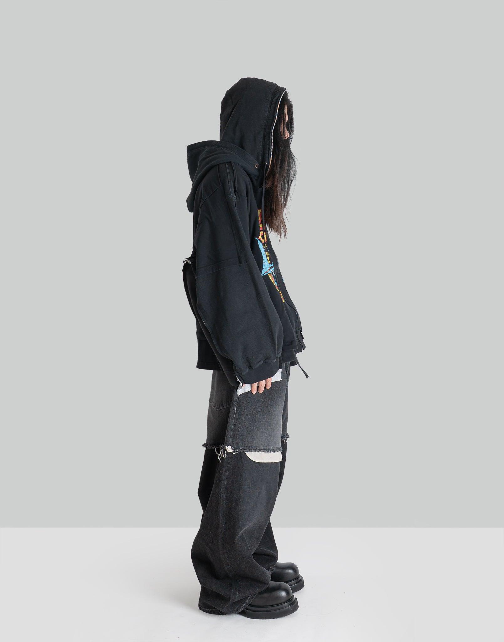 DISCOVERED - LAYERED DENIM PANTS - 082plus