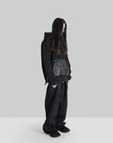 JOHN LAWRENCE SULLIVAN - LEATHER POCKET ZIP-UP SWEAT HOODIE - 082plus