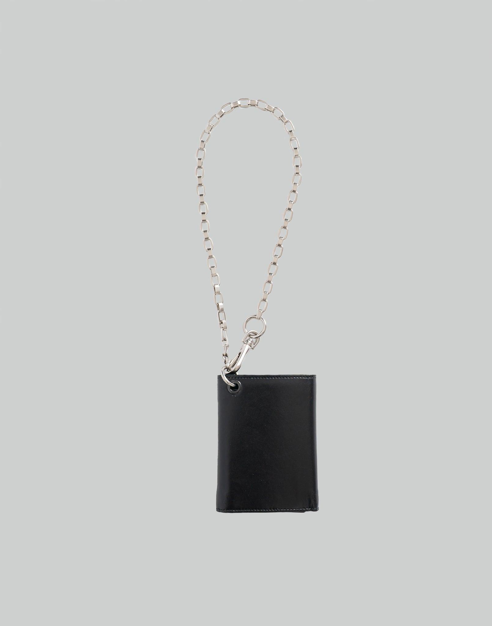 Juun.J - LEATHER TRIFOLD WALLET WITH CHAIN - 082plus