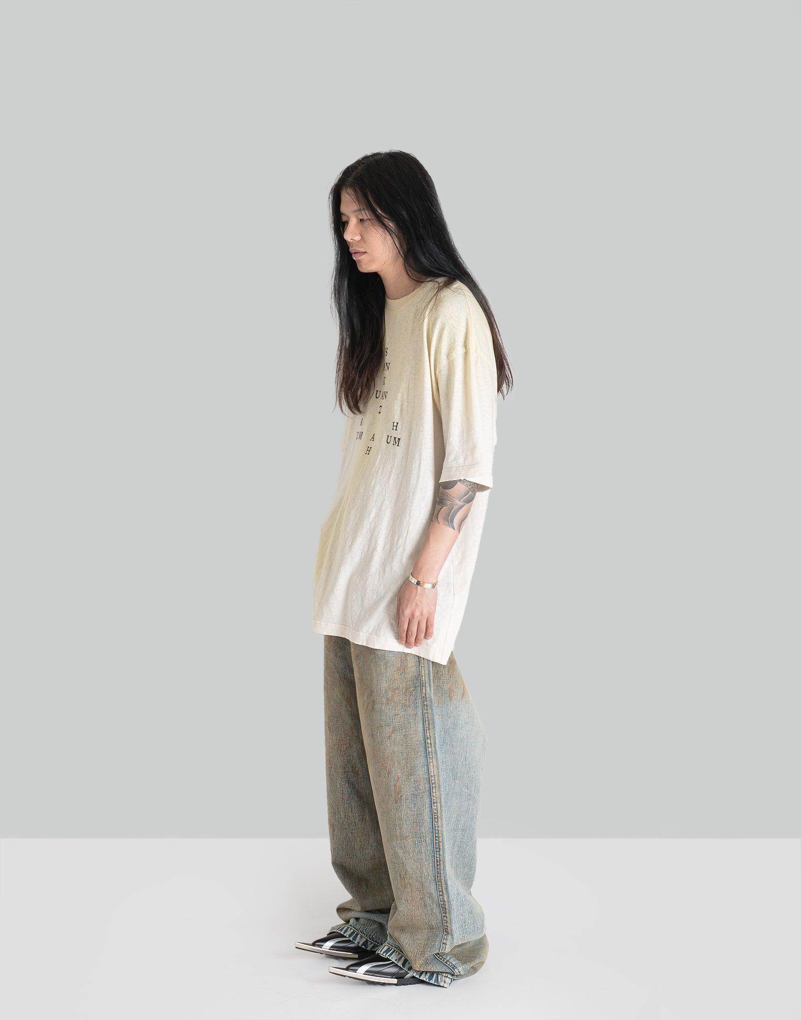 SANKUANZ - LOGO OVERSIZED BLEACHED T-SHIRT - 082plus