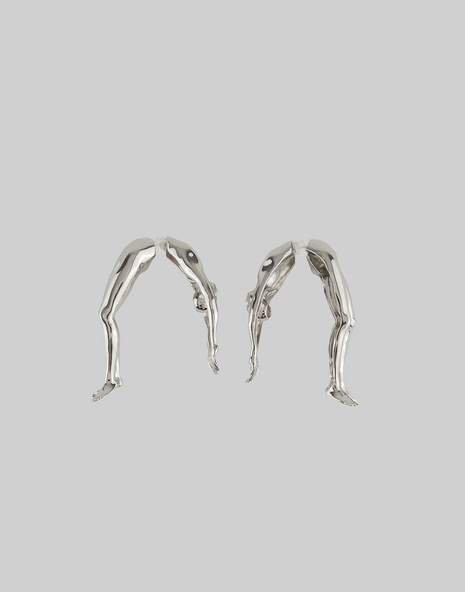 SANKUANZ - MAN BODY METAL SPLIT EARRINGS - 082plus