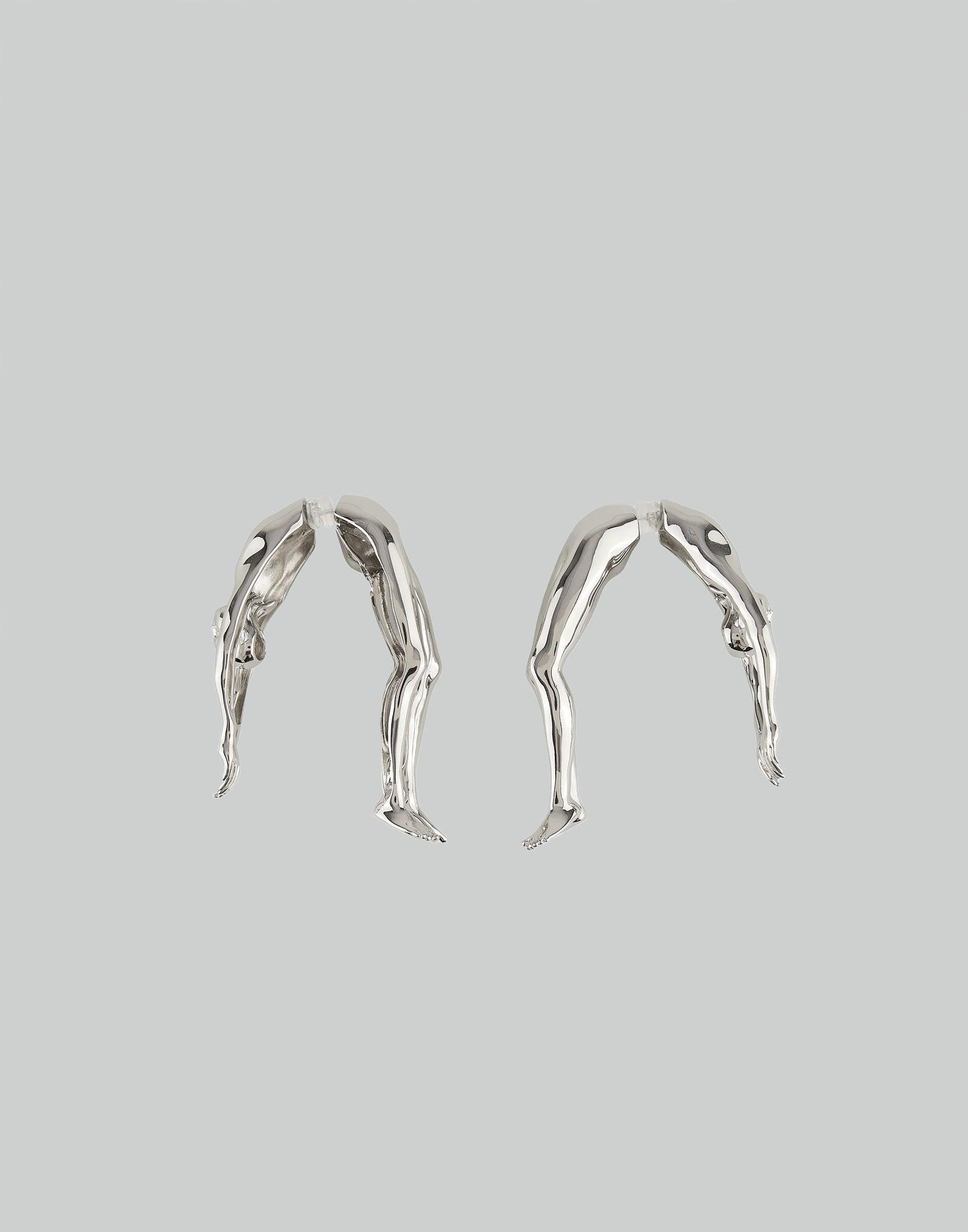 SANKUANZ - MAN BODY METAL SPLIT EARRINGS - 082plus