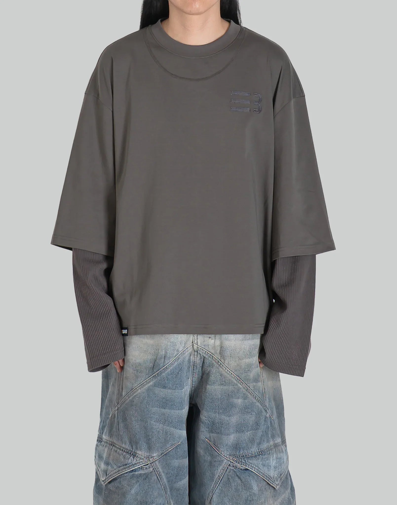 NAMESAKE - MAYO OVERSIZED GLOBE DOUBLE SLEEVE TEE - 082plus