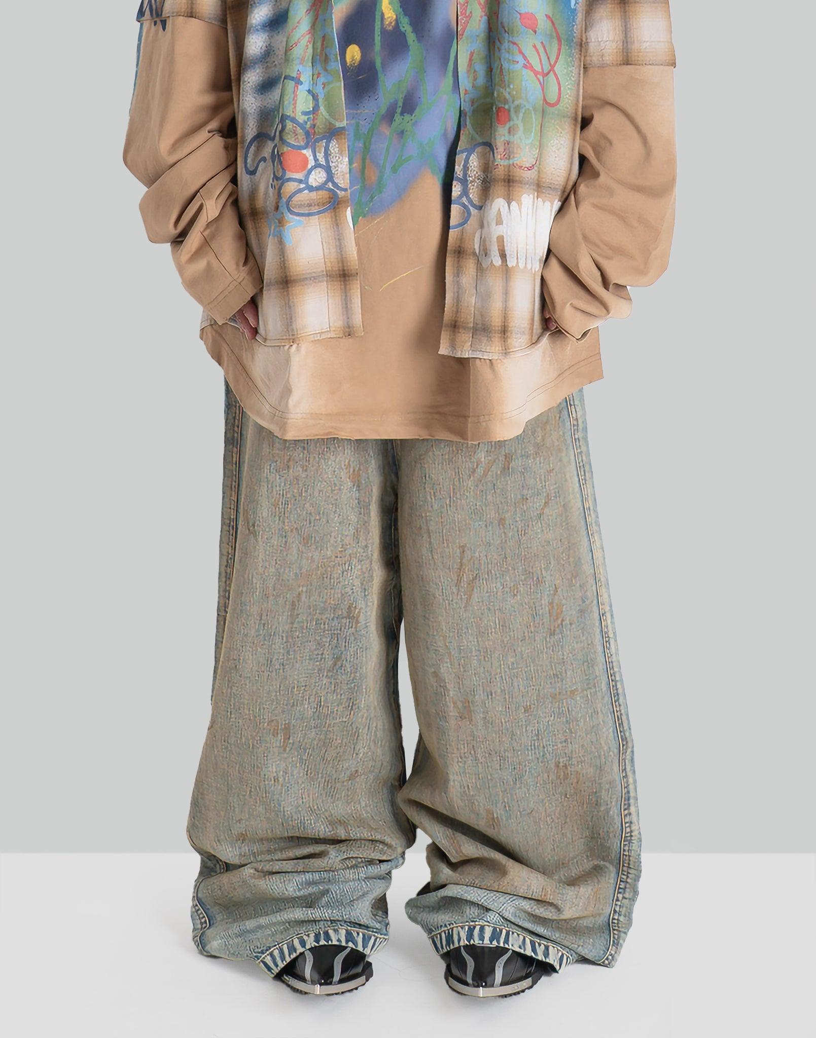 SANKUANZ - MUD-DYED DISTRESSED JEANS - 082plus