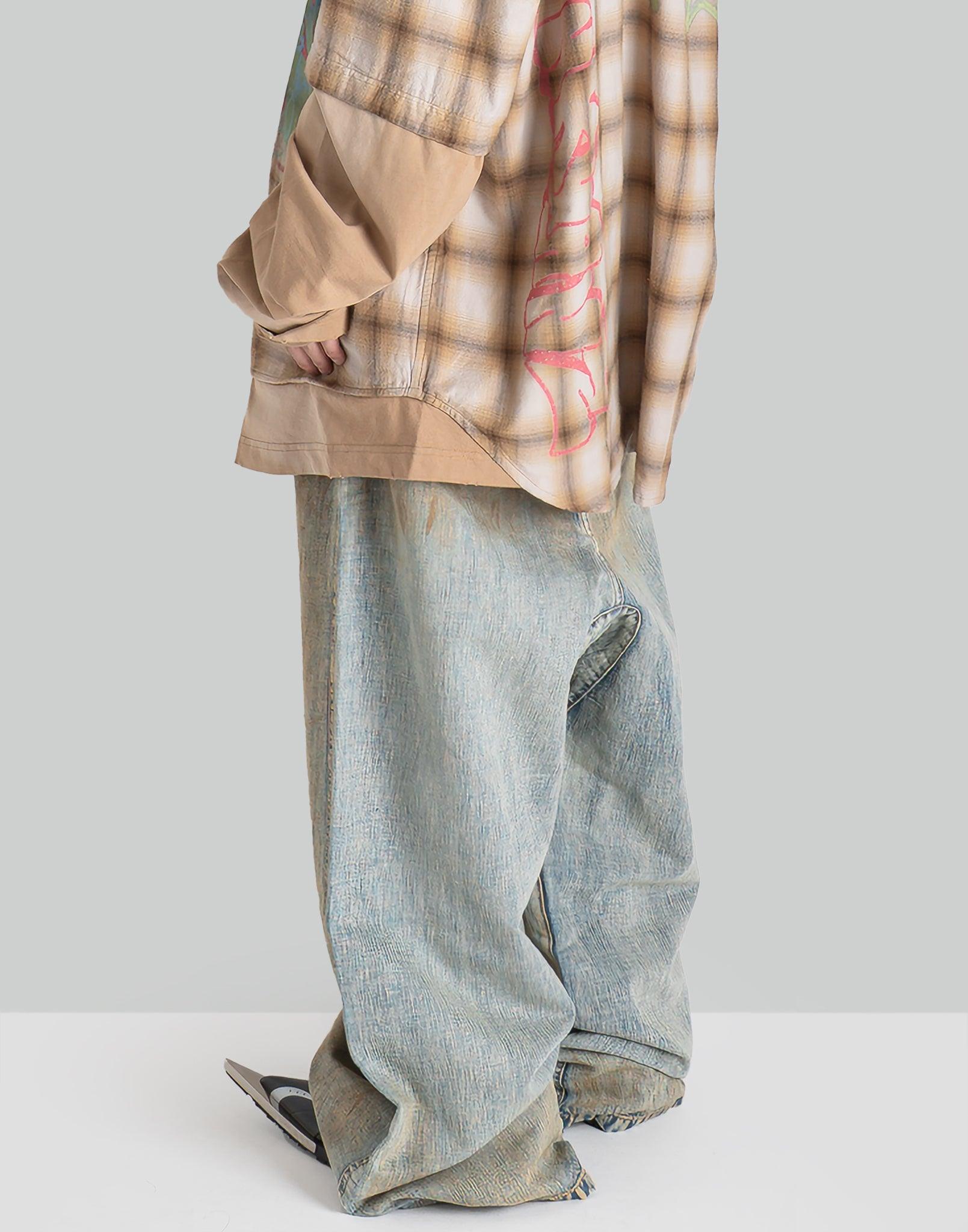 SANKUANZ - MUD-DYED DISTRESSED JEANS - 082plus