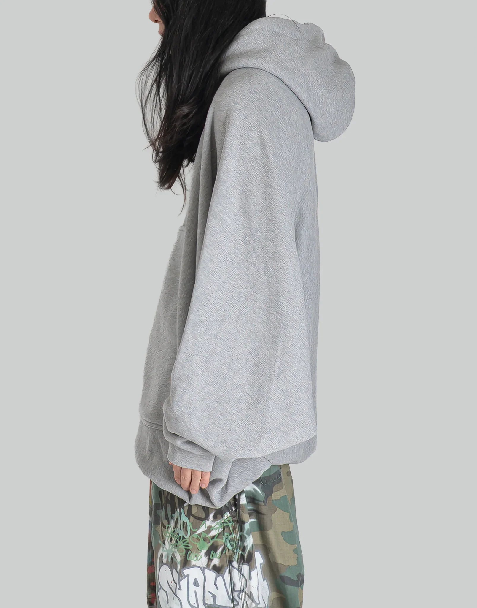 SANKUANZ - “NALAMDA” PRINT BOXY HOODIE - 082plus