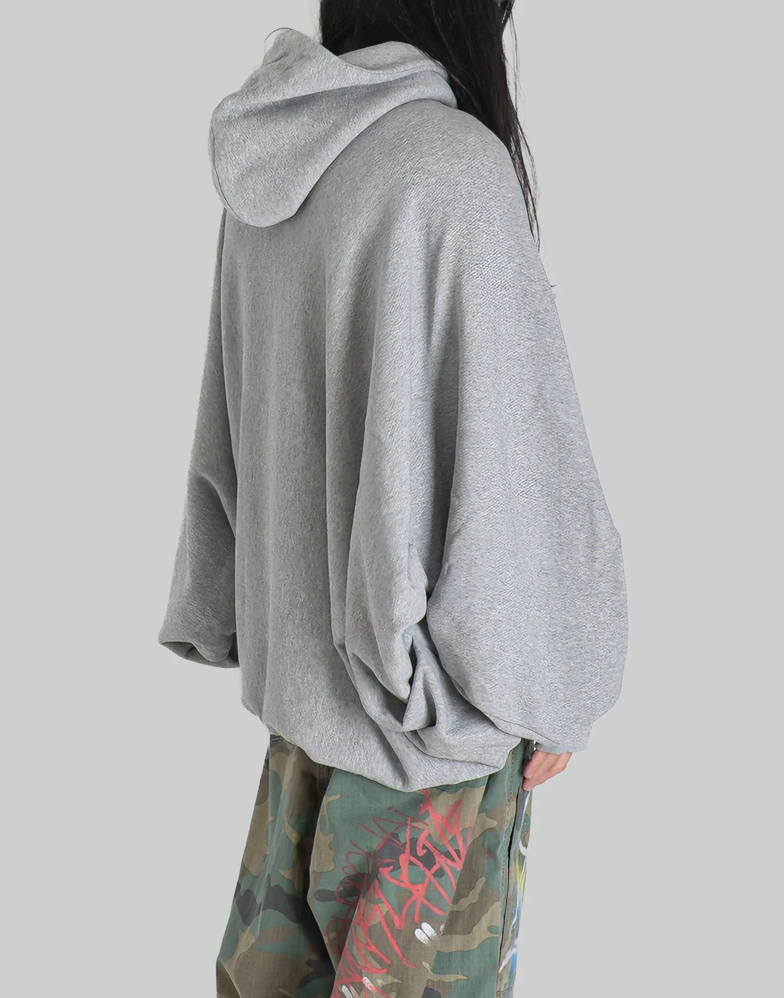 “NALAMDA” PRINT BOXY HOODIE