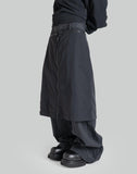 Juun.J - NYLON SKIRT LAYERED PANTS - 082plus