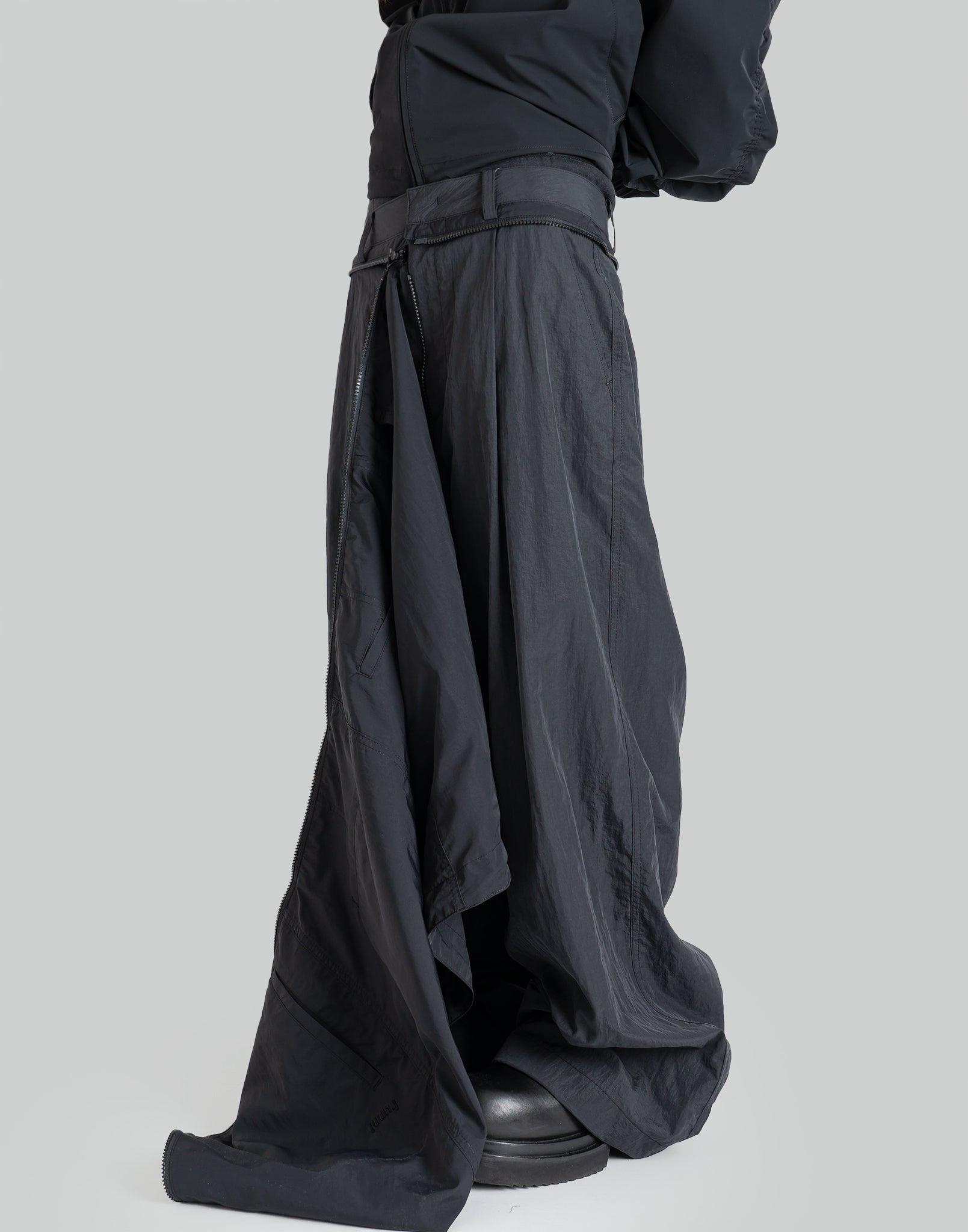 Juun.J - NYLON SKIRT LAYERED PANTS - 082plus
