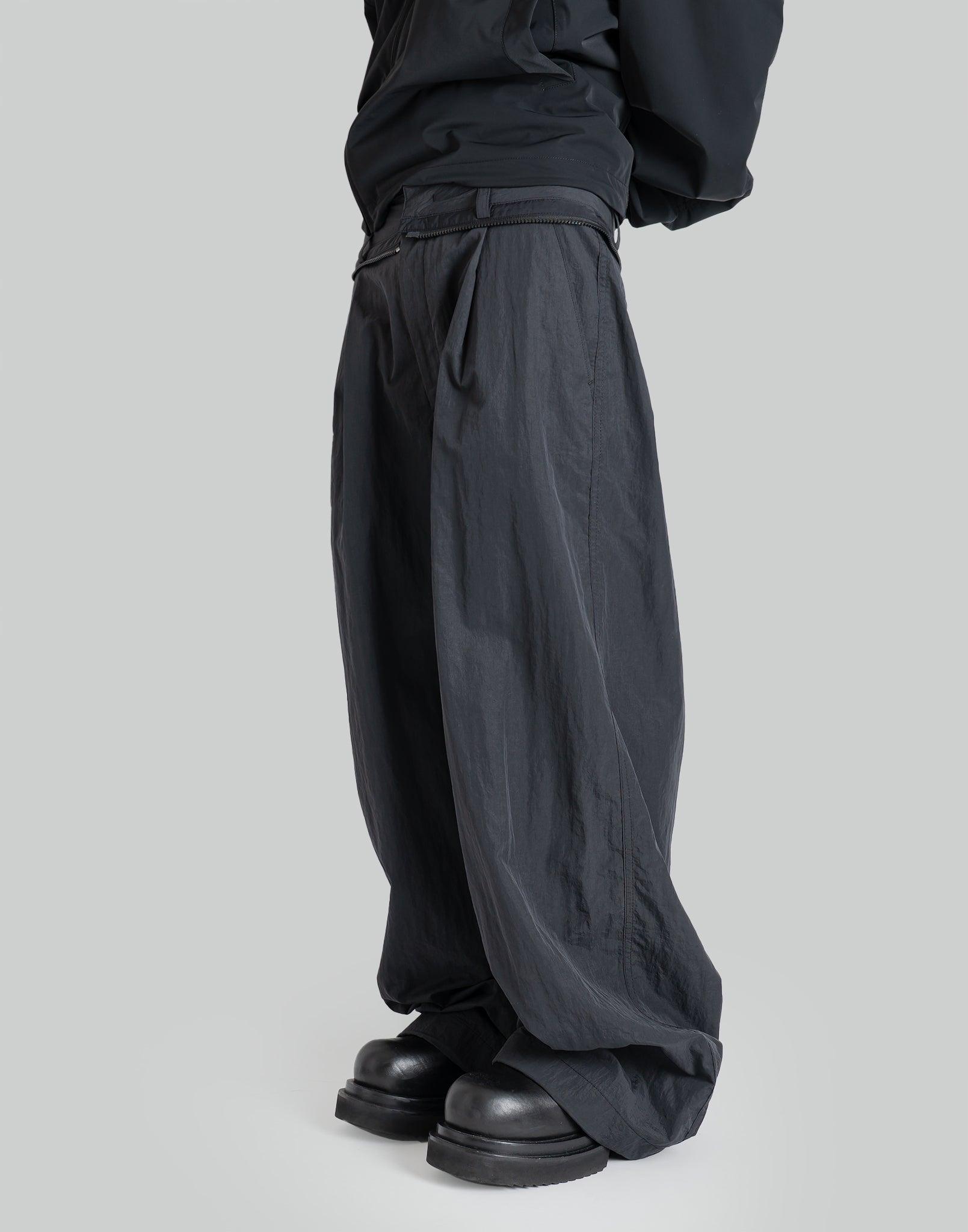 Juun.J - NYLON SKIRT LAYERED PANTS - 082plus
