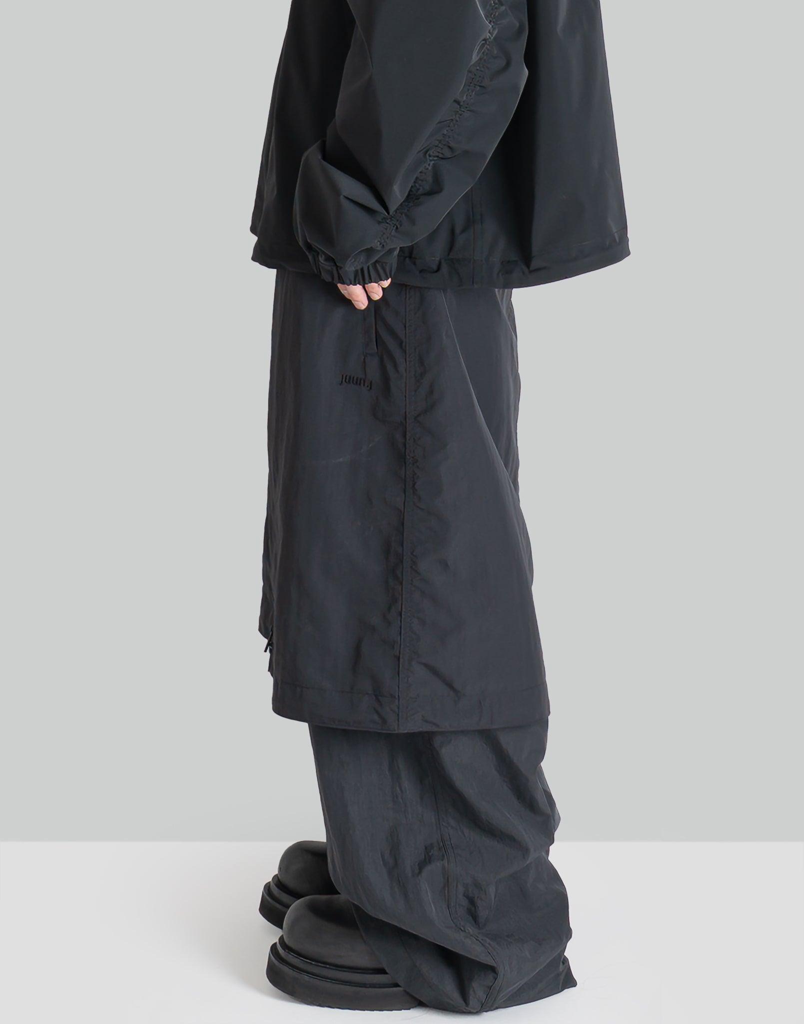Juun.J - NYLON SKIRT LAYERED PANTS - 082plus