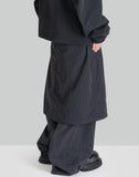 Juun.J - NYLON SKIRT LAYERED PANTS - 082plus