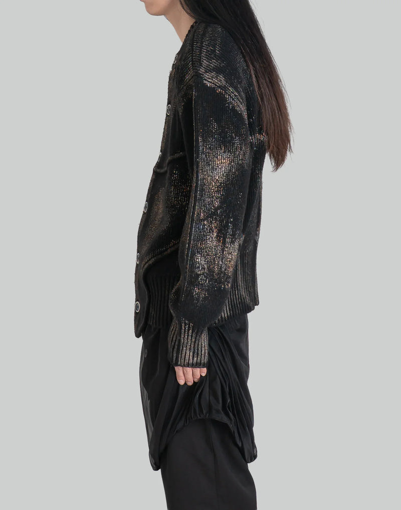 JUNTAE KIM - PAINTED CORSET KNIT CARDIGAN - 082plus