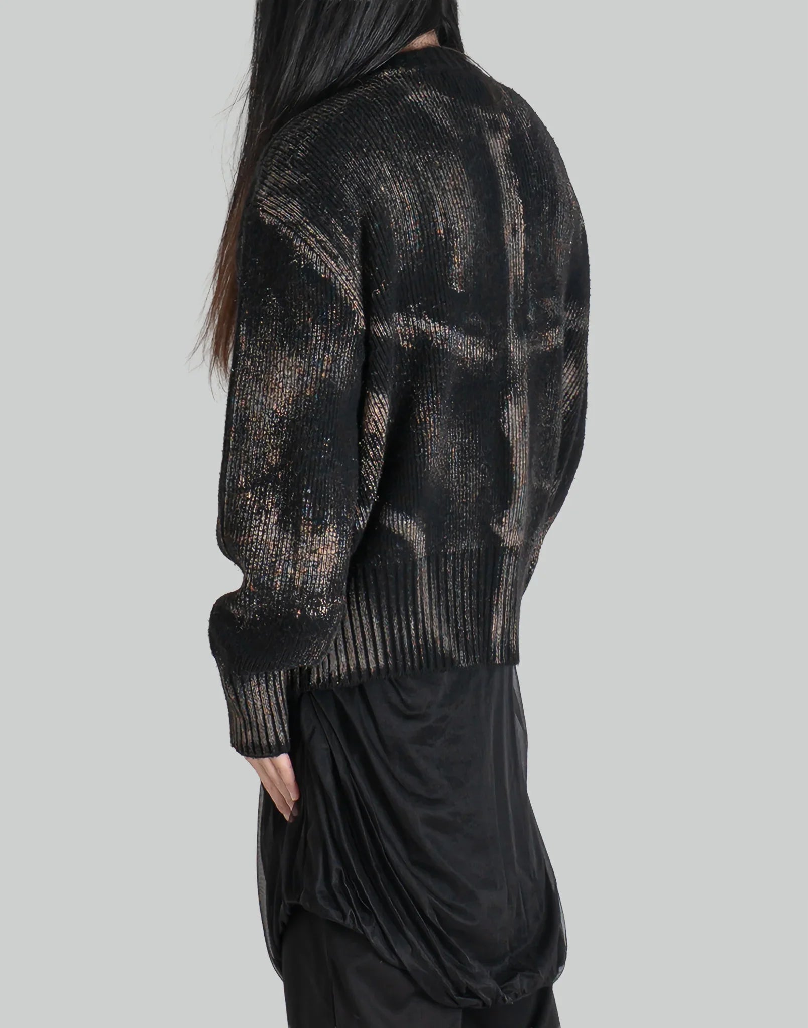 JUNTAE KIM - PAINTED CORSET KNIT CARDIGAN - 082plus