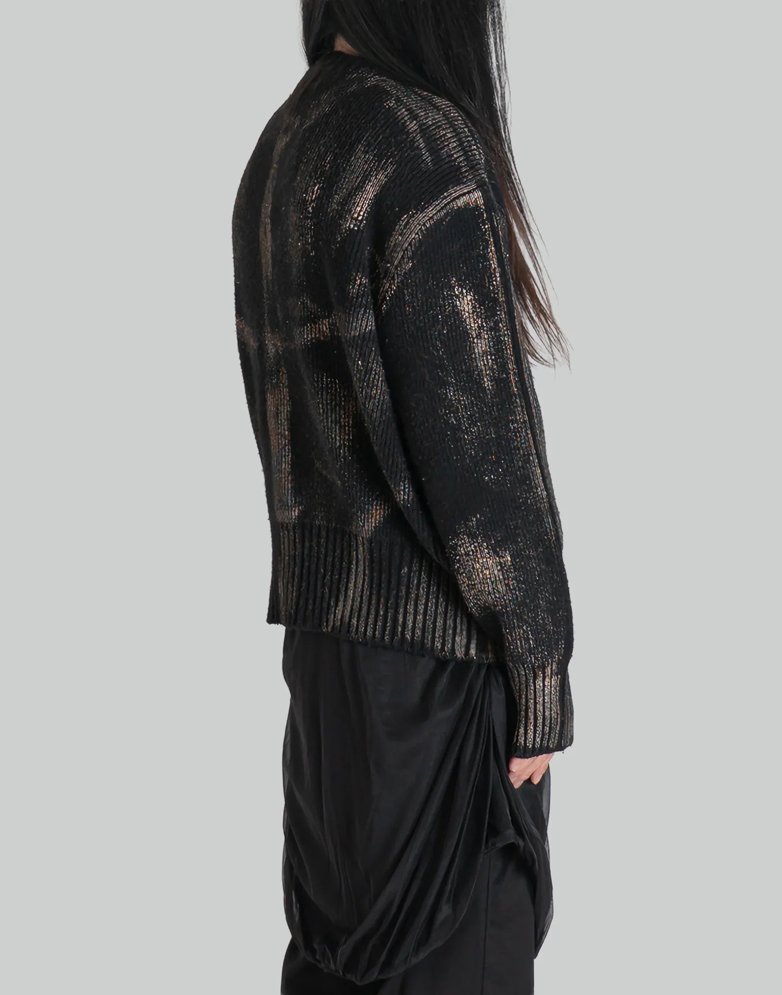 JUNTAE KIM - PAINTED CORSET KNIT CARDIGAN - 082plus