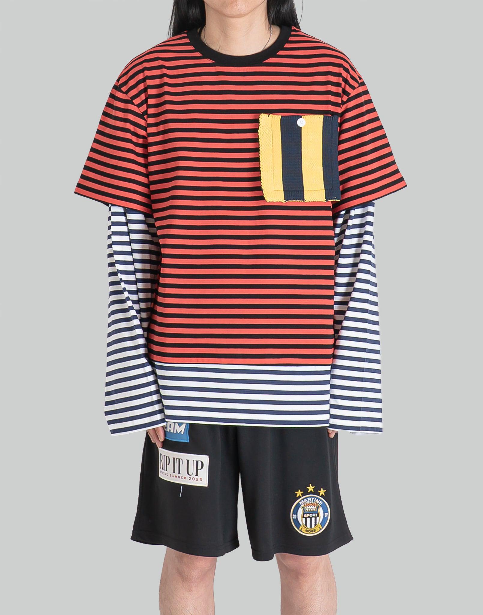 Charles Jeffrey LOVERBOY - PATCH LONG SLEEVE 2-IN-1 TEE - 082plus