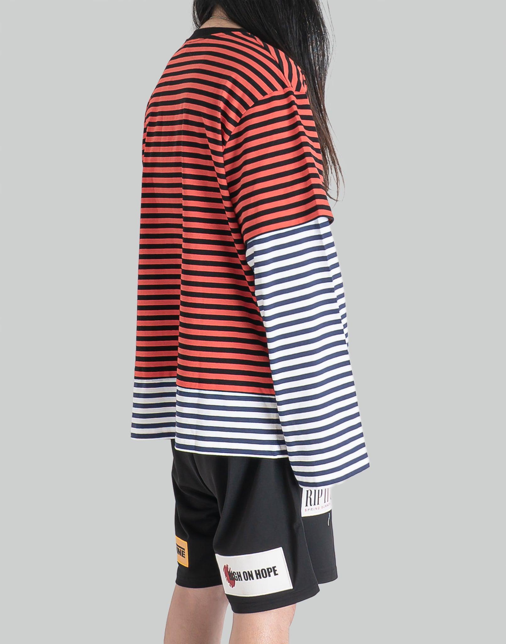 Charles Jeffrey LOVERBOY - PATCH LONG SLEEVE 2-IN-1 TEE - 082plus