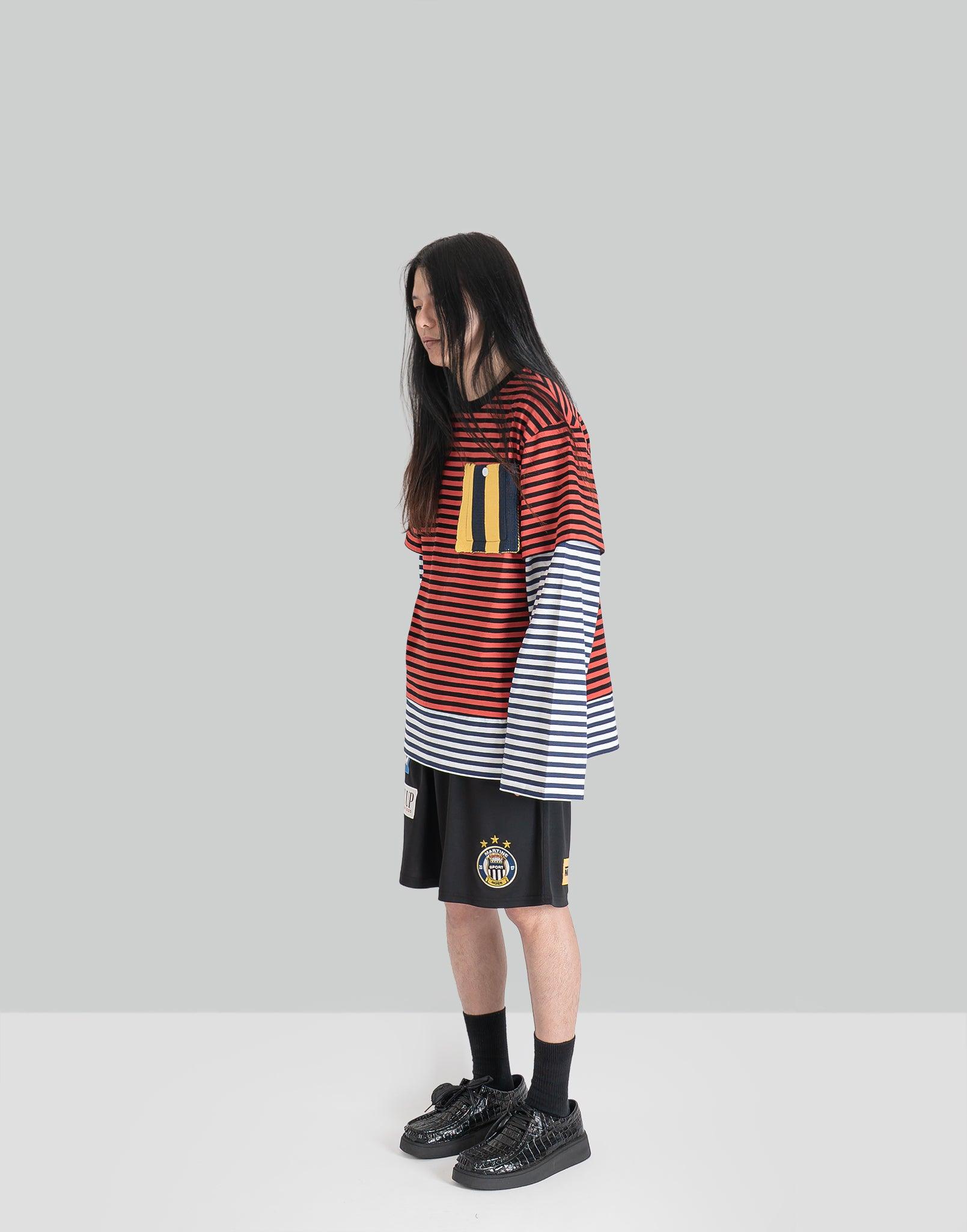 Charles Jeffrey LOVERBOY - PATCH LONG SLEEVE 2-IN-1 TEE - 082plus