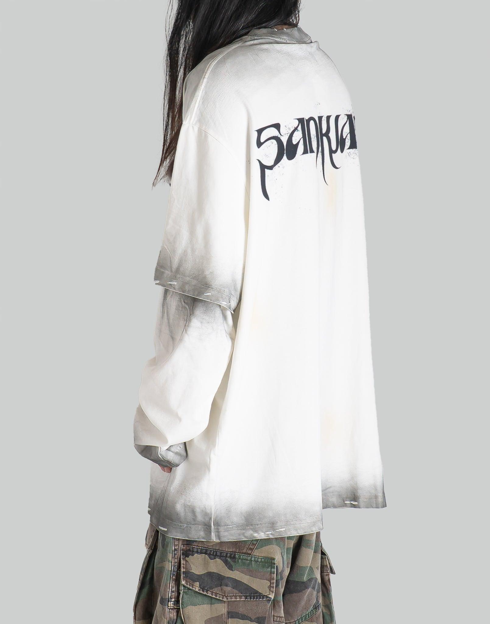 SANKUANZ - PRINT GRADIENT RELAXED LAYERED LONG-SLEEVE T-SHIRT - 082plus