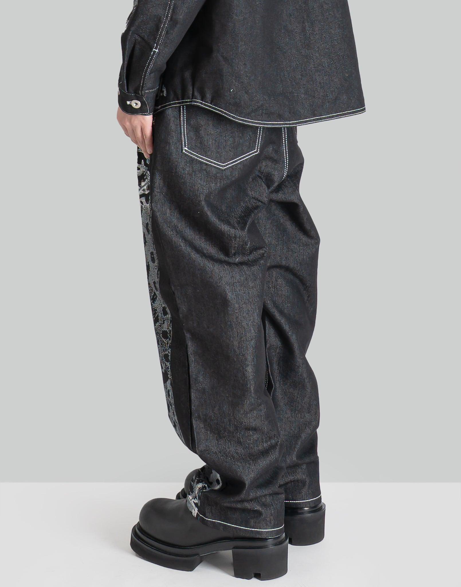 JUNTAE KIM - PRINTED TROMPE L'OEIL TROUSERS - 082plus