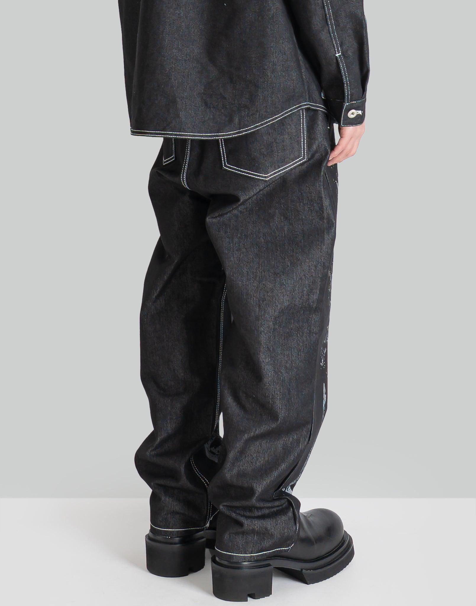 JUNTAE KIM - PRINTED TROMPE L'OEIL TROUSERS - 082plus