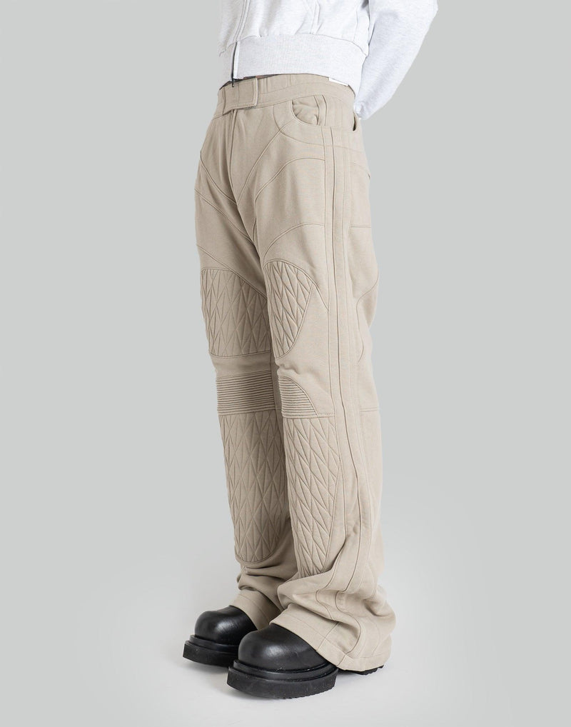 DINGYUN ZHANG - QUILTED BIKER SWEATPANTS - 082plus