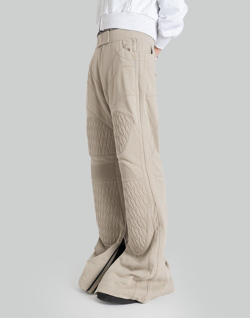DINGYUN ZHANG - QUILTED BIKER SWEATPANTS - 082plus