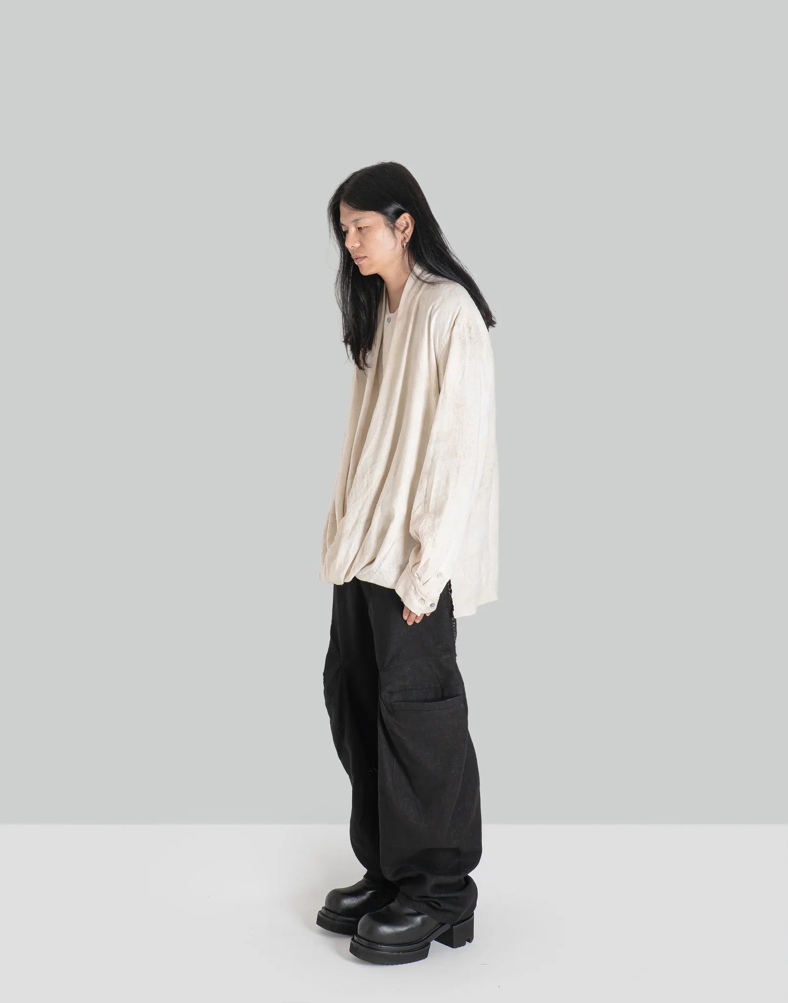 JiyongKim - BIO DRAPED SHIRT - 082plus