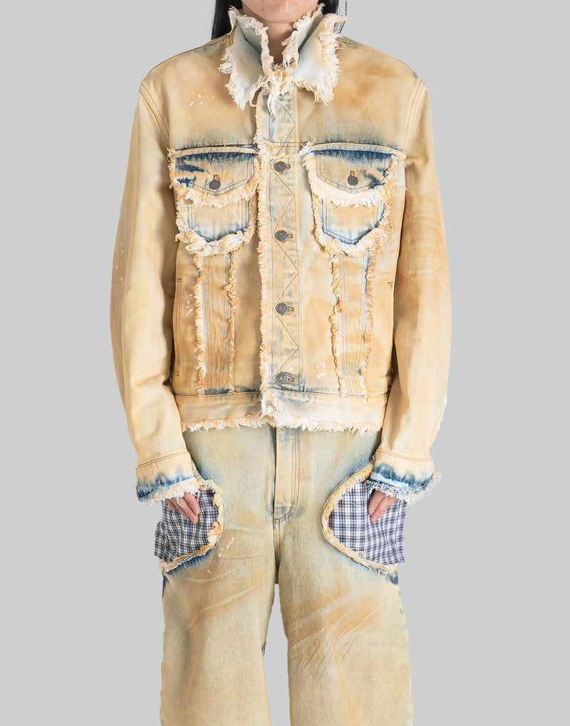 EgonLab - RAW EDGES DENIM JACKET - 082plus