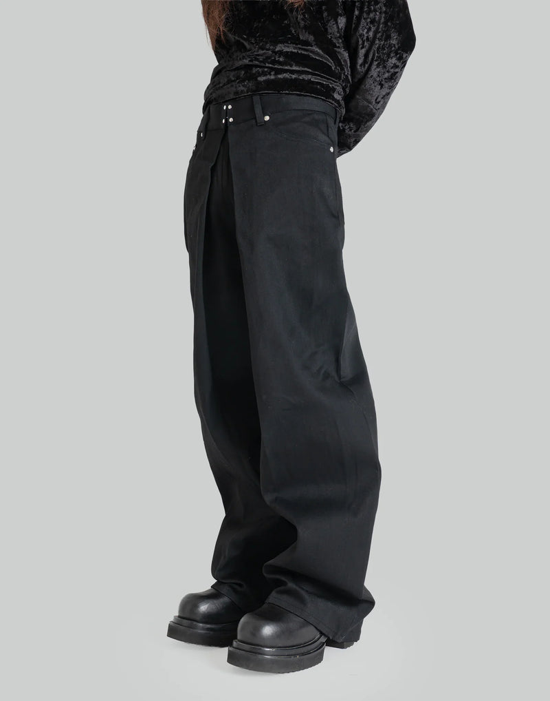 JOHN LAWRENCE SULLIVAN - RIGID DENIM WIDE PANTS - 082plus