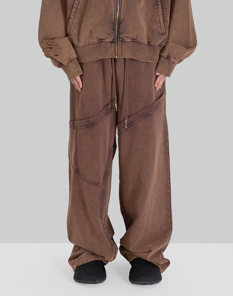 FENG CHEN WANG - SAND WASHED RIPPED SWEATPANTS - 082plus