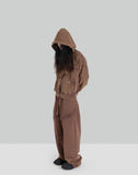 FENG CHEN WANG - SAND WASHED RIPPED JERSY HOODIE - 082plus