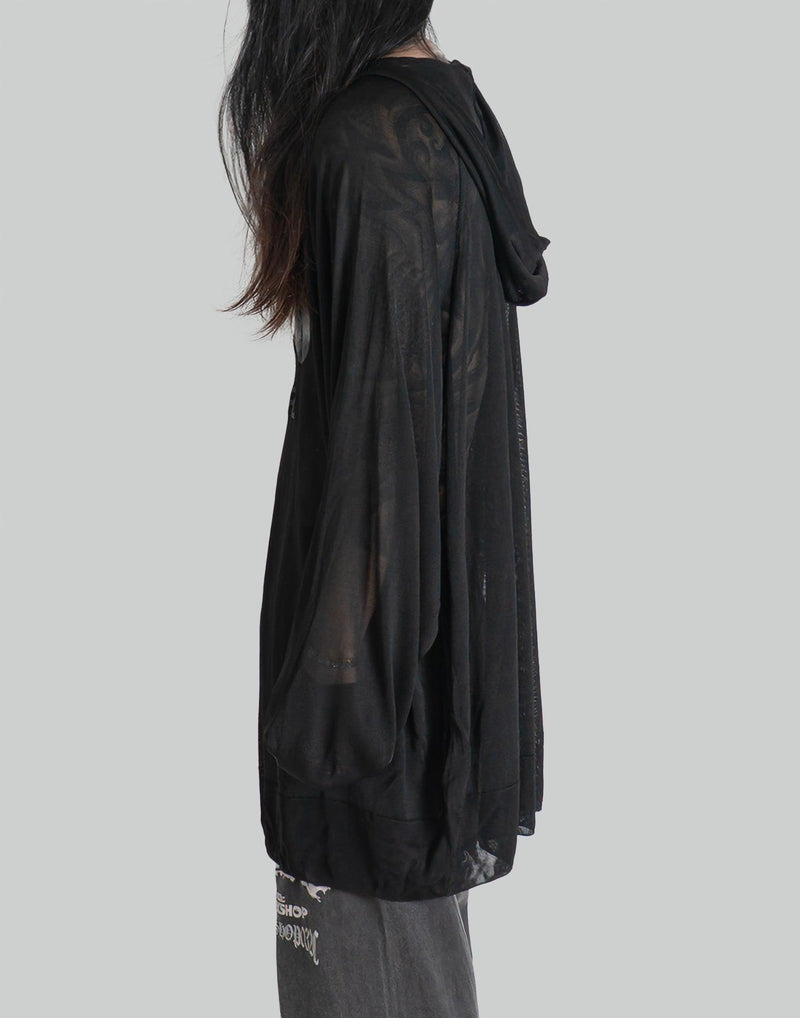 032C - 'SELFIE'' TRANSLUCENT HOODED KNIT - 082plus