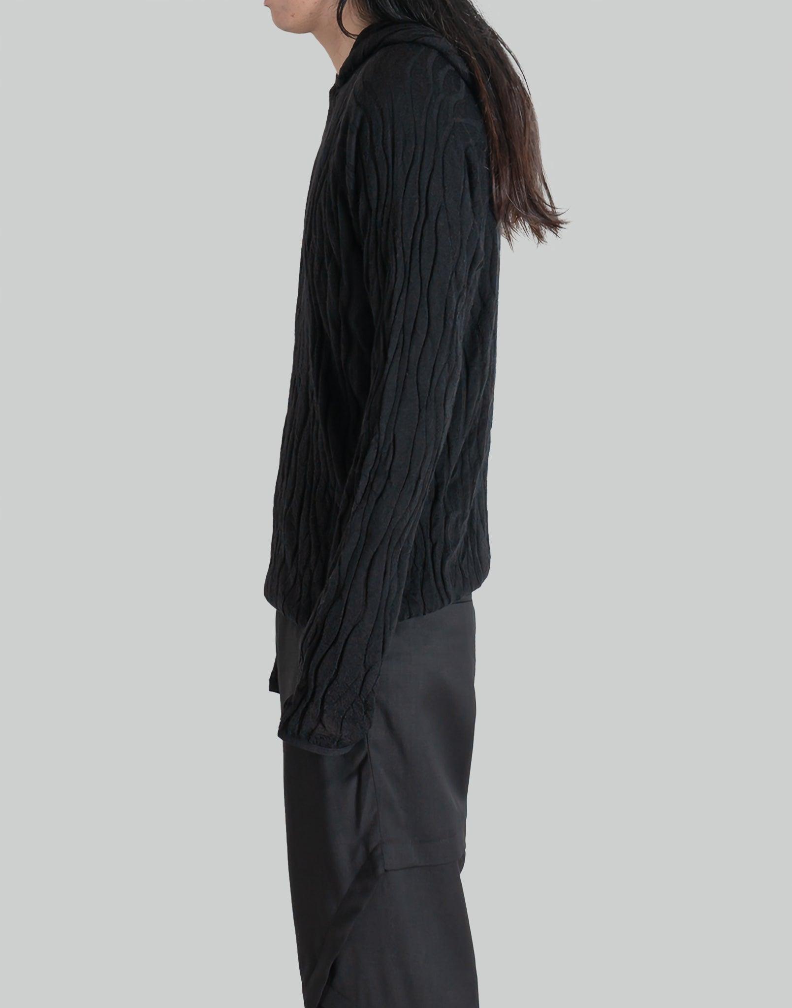 HELIOT EMIL - SORTSOL KNIT HOODIE - 082plus