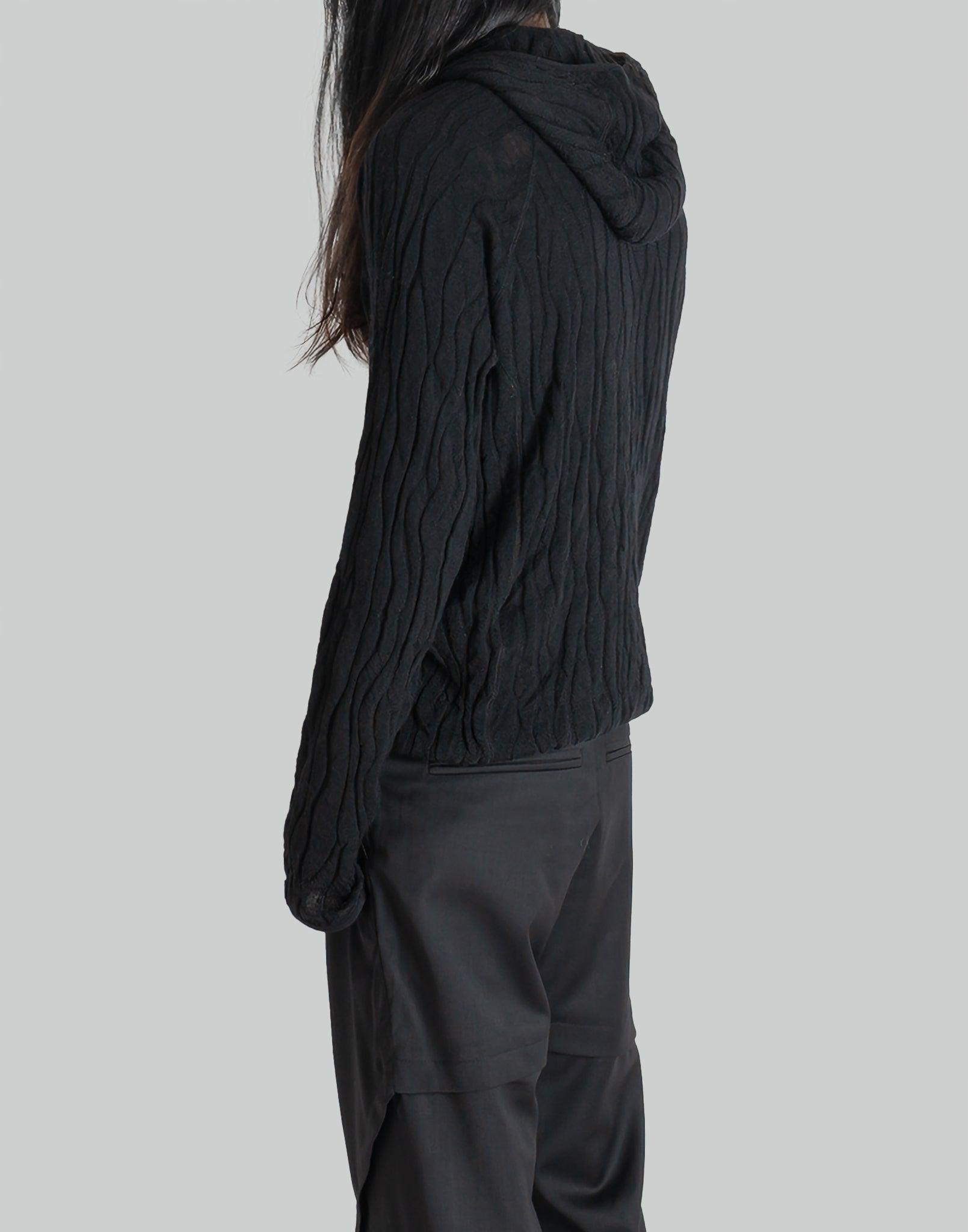 HELIOT EMIL - SORTSOL KNIT HOODIE - 082plus