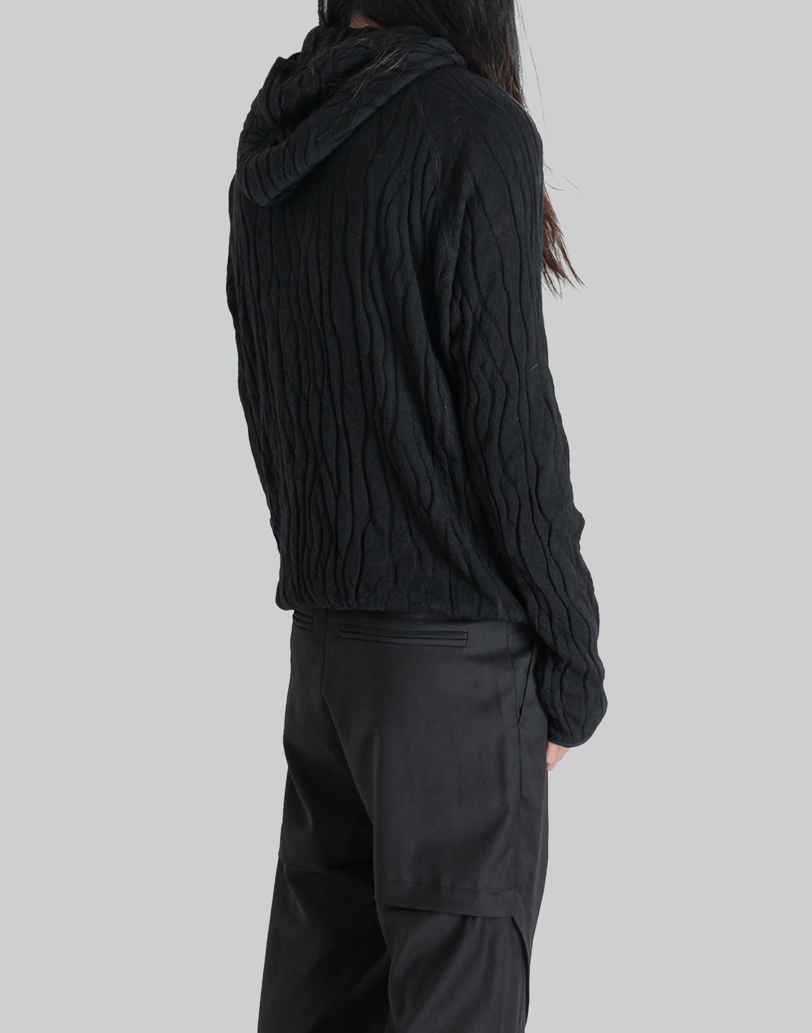 HELIOT EMIL - SORTSOL KNIT HOODIE - 082plus