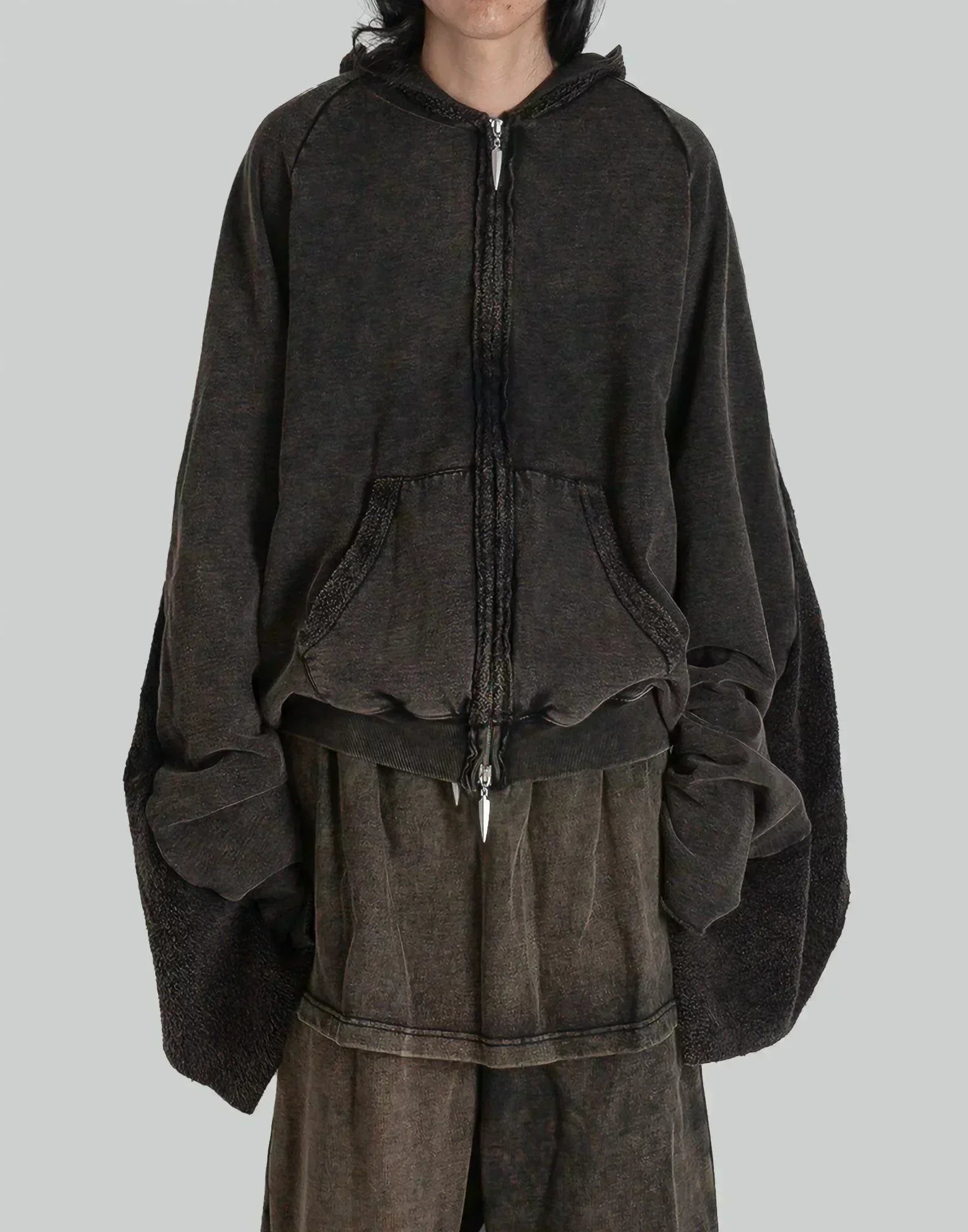 SANKUANZ (サンクアンズ) SPLICED WASHED HOODIE SANKUANZ SPLICED WASHED HOODIE – 082plus