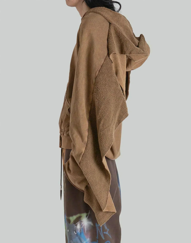 SANKUANZ - SPLICED WASHED HOODIE - 082plus