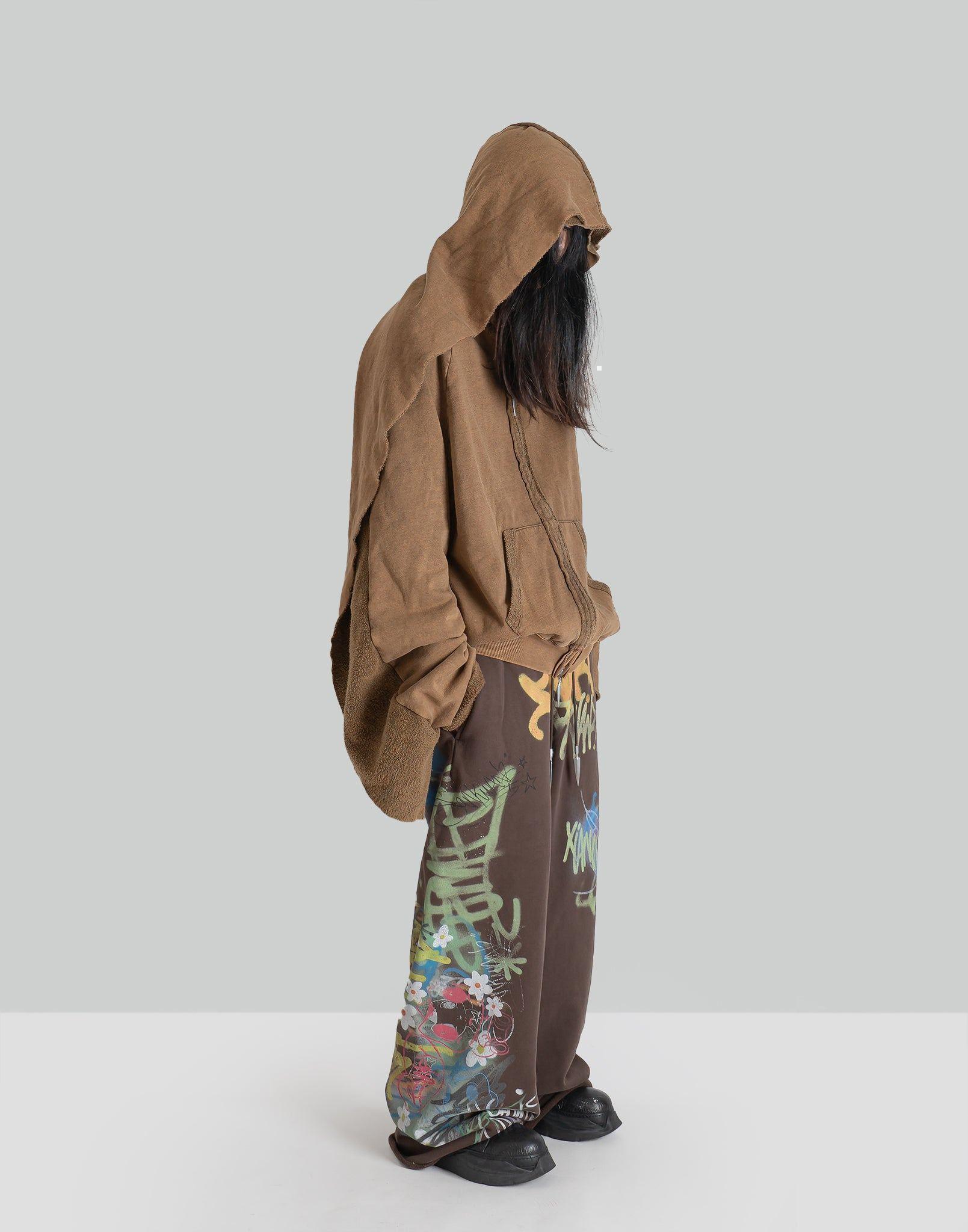 SANKUANZ - SPLICED WASHED HOODIE - 082plus