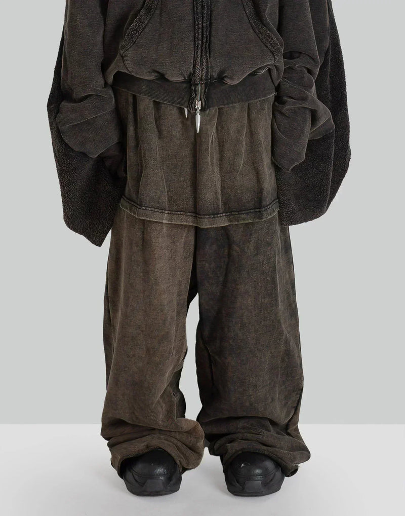 SANKUANZ - SPLICED WASHED SWEATPANTS - 082plus