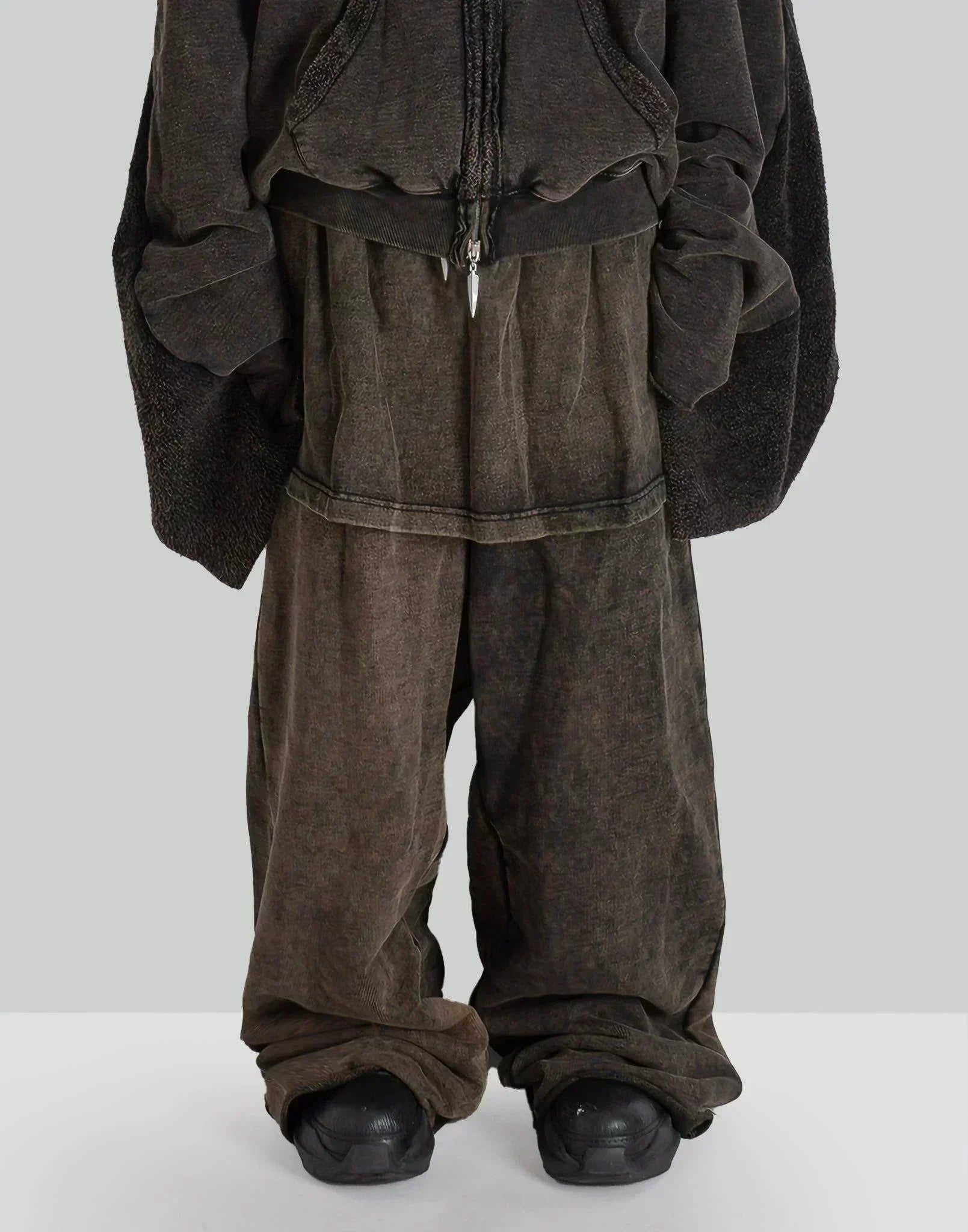 SANKUANZ - SPLICED WASHED SWEATPANTS - 082plus