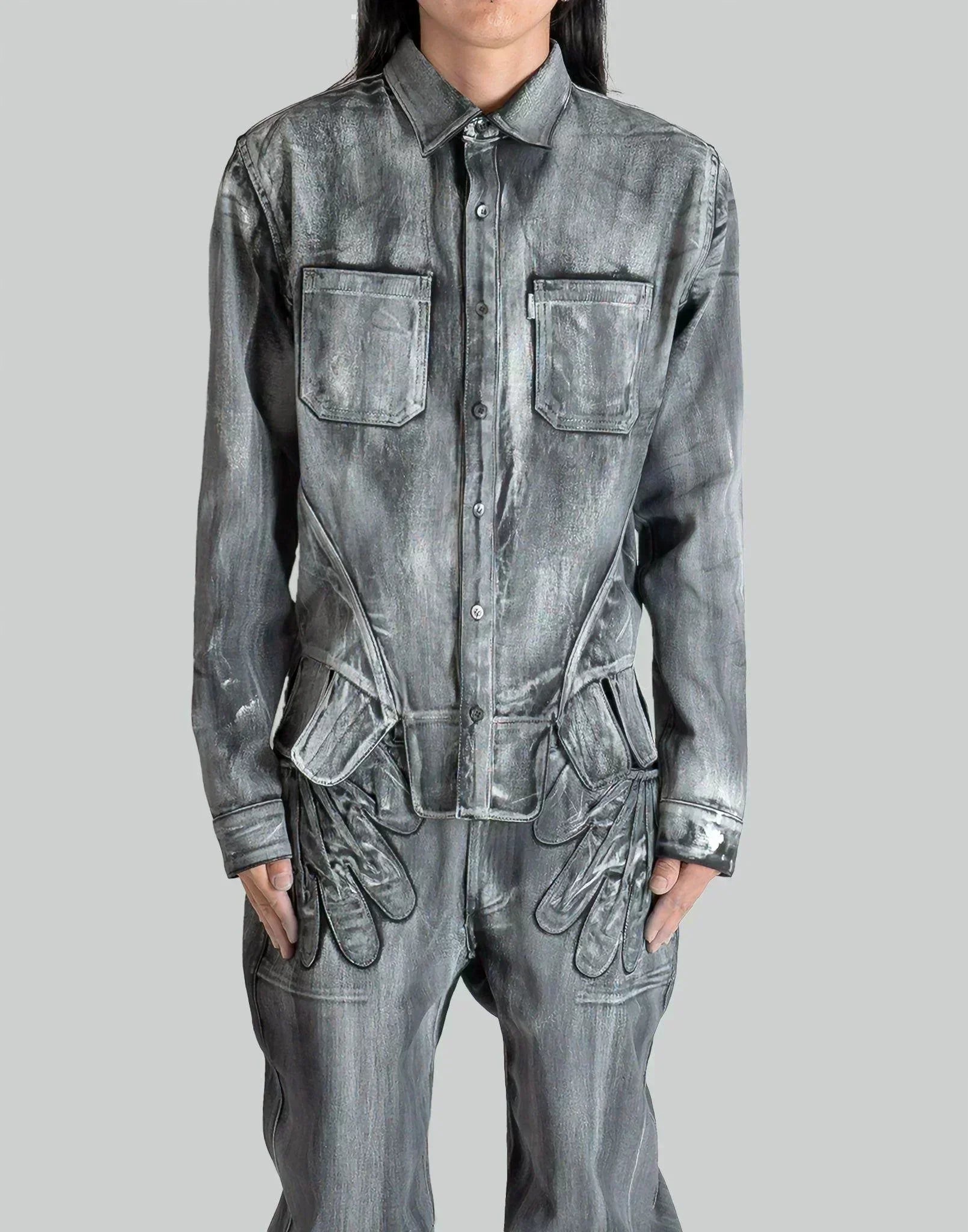 JUNTAE KIM - SQUARE PETAL CORSET SHIRTS - 082plus