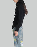 SANKUANZ - STED ASYMMETRICAL RAW-EDGE CARDIGAN - 082plus