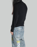 SANKUANZ - STED ASYMMETRICAL RAW-EDGE CARDIGAN - 082plus