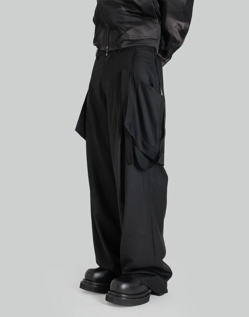 JiyongKim - STRAP DETAILED TAILOR TROUSERS - 082plus