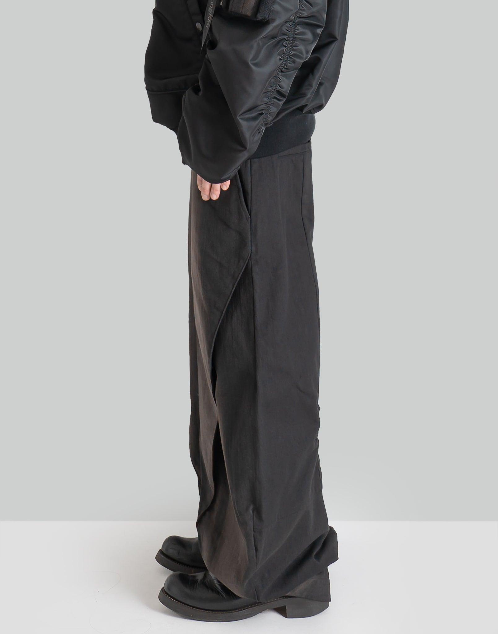 JiyongKim - SUN-BLEACHED CURVED DRAWCORD TROUSERS - 082plus