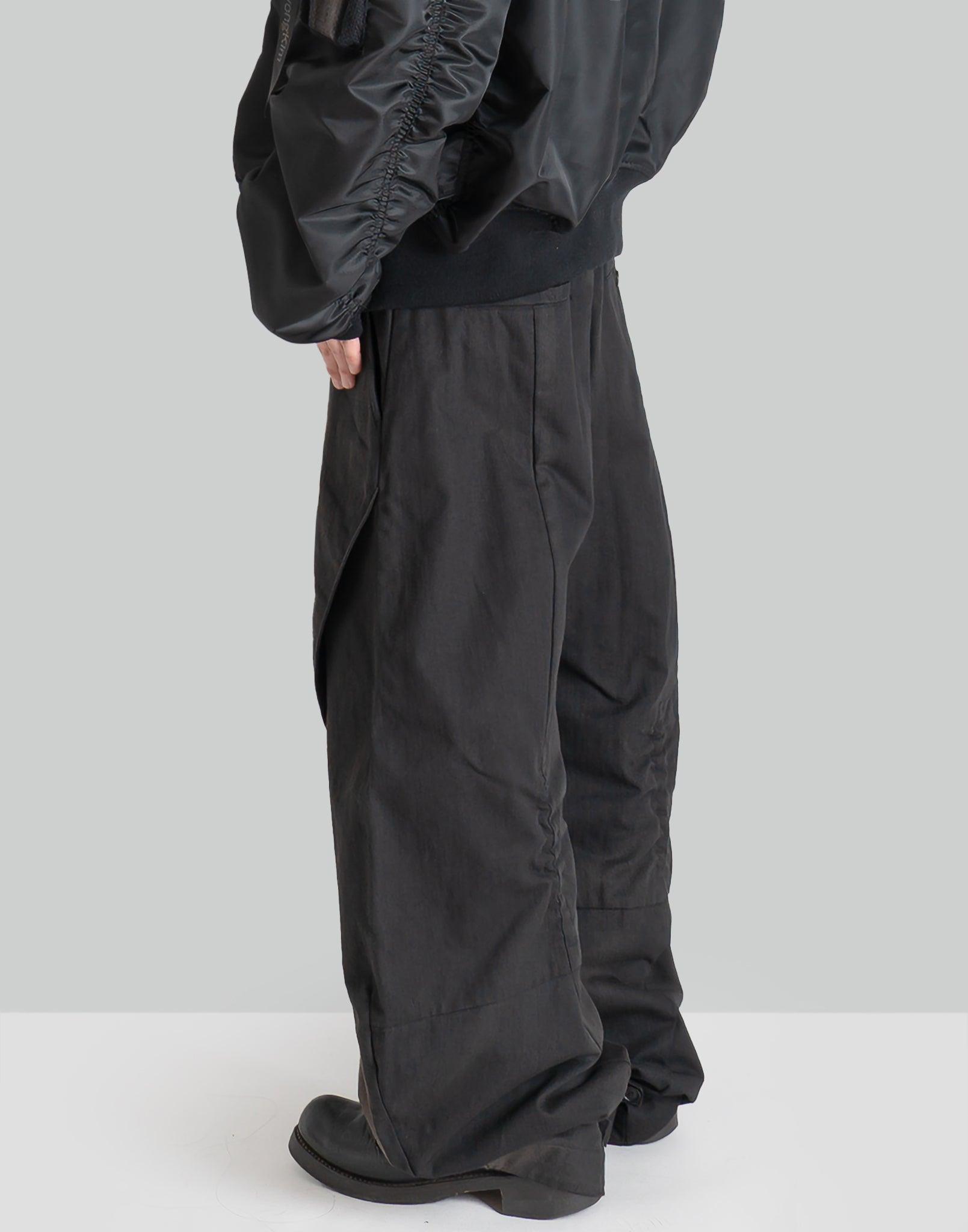 JiyongKim - SUN-BLEACHED CURVED DRAWCORD TROUSERS - 082plus