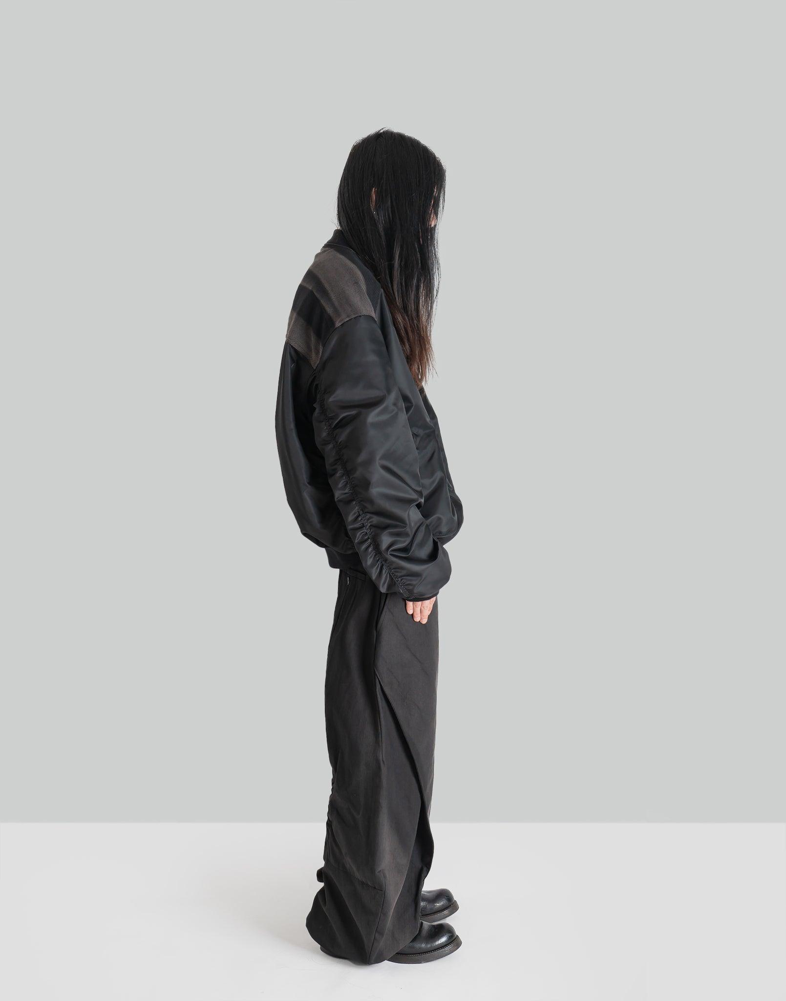 JiyongKim - SUN-BLEACHED CURVED DRAWCORD TROUSERS - 082plus
