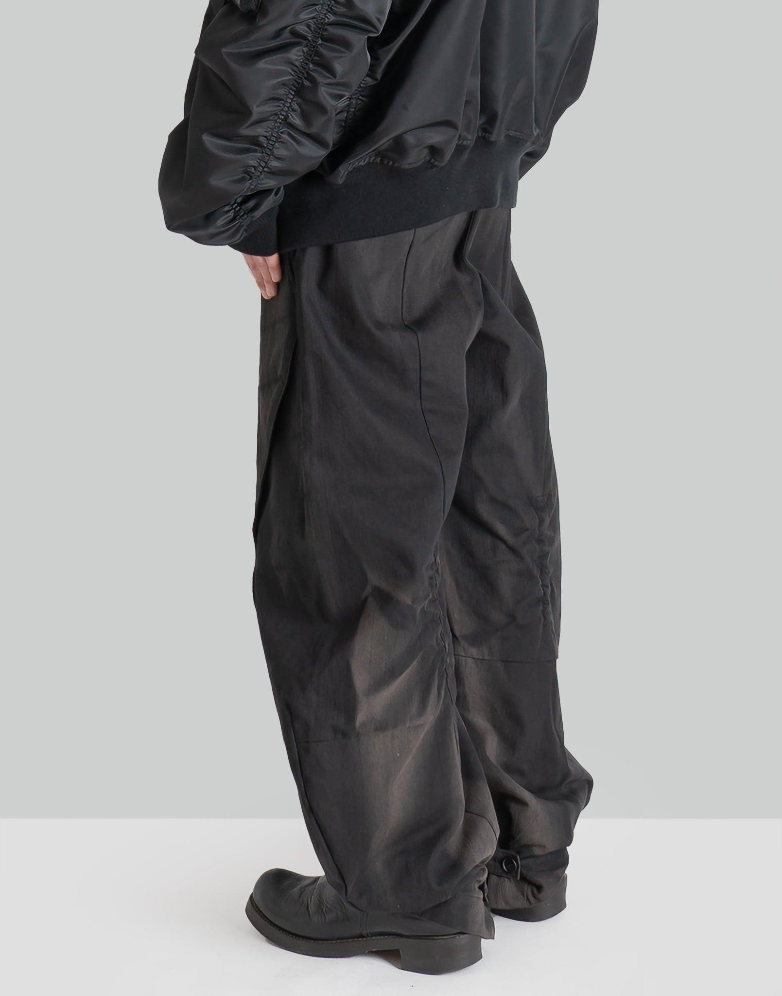 JiyongKim - SUN-BLEACHED CURVED DRAWCORD TROUSERS - 082plus