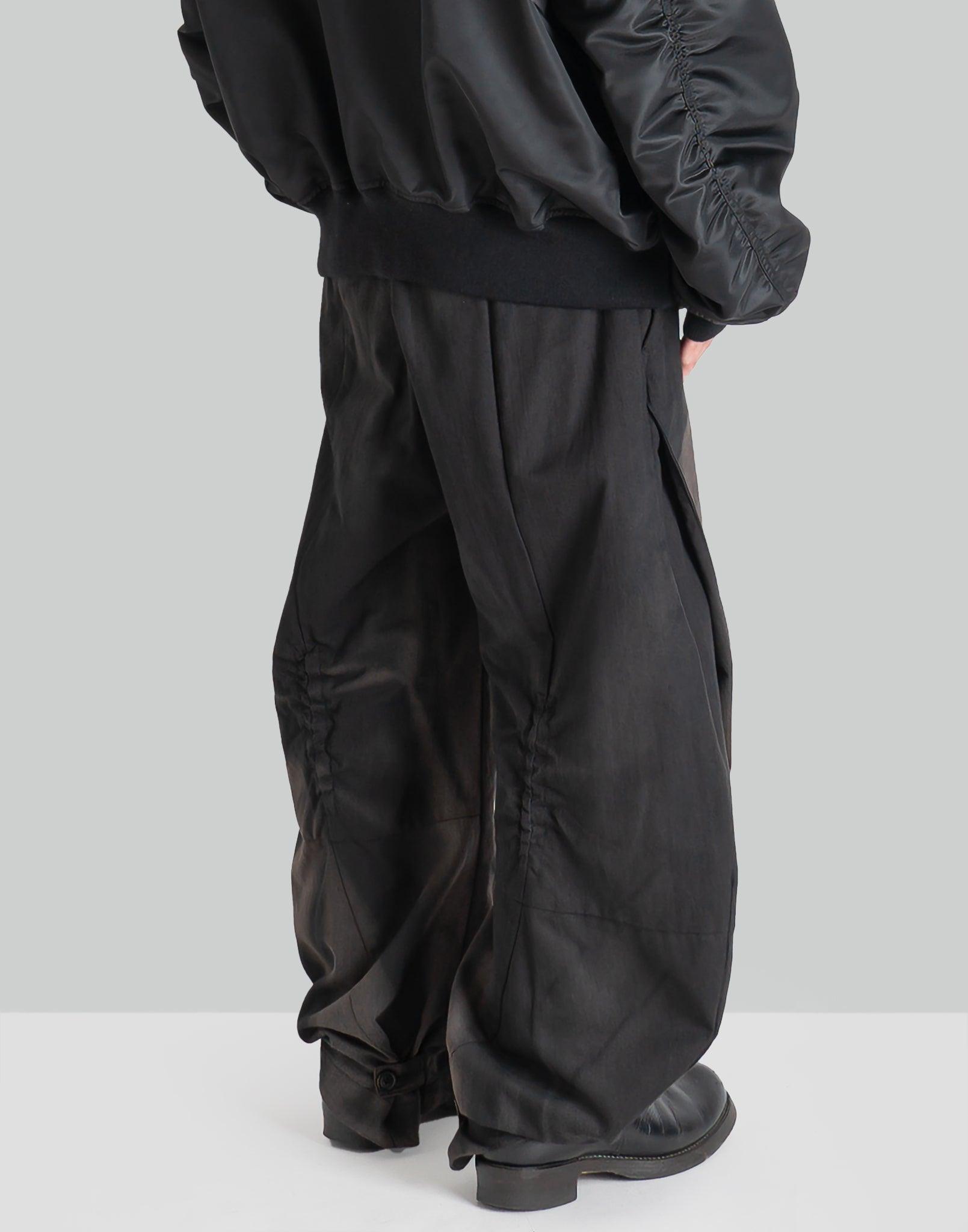 JiyongKim - SUN-BLEACHED CURVED DRAWCORD TROUSERS - 082plus